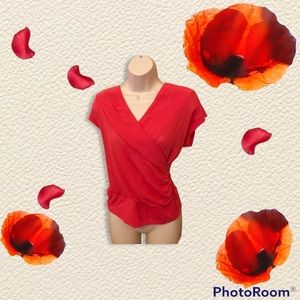 Bella D Medium Orange V neck Shirt